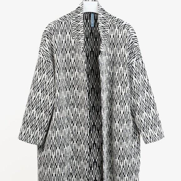 Ayrtight Black and White Duster Coat - Picture 1 of 10